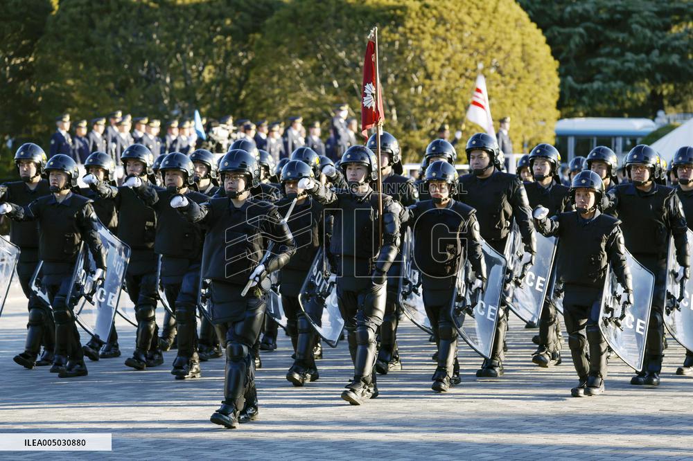 Police march in Tokyo to mark new year