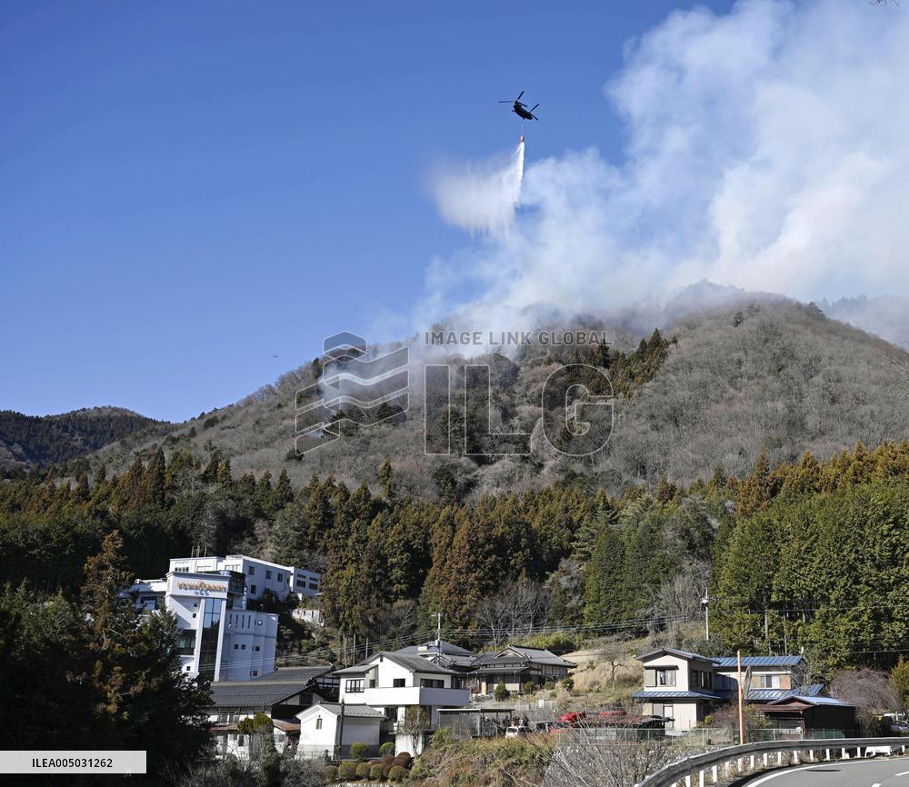 Wildfire in Yamanashi Pref.