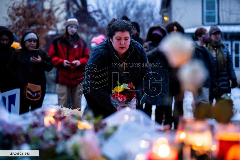 Memorial After Fatal Shooting - Minneapolis