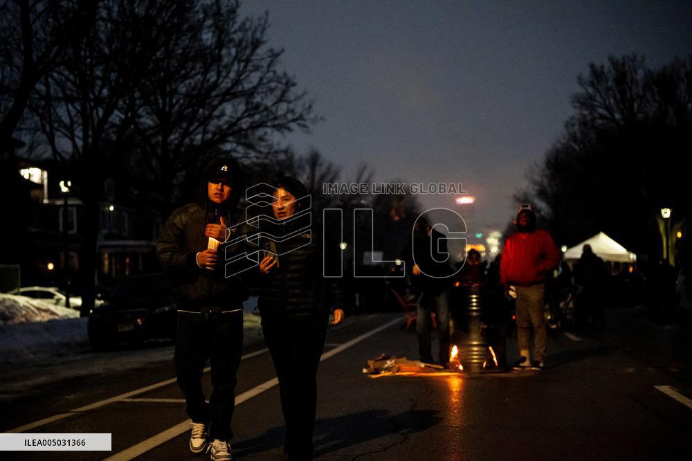 Memorial After Fatal Shooting - Minneapolis