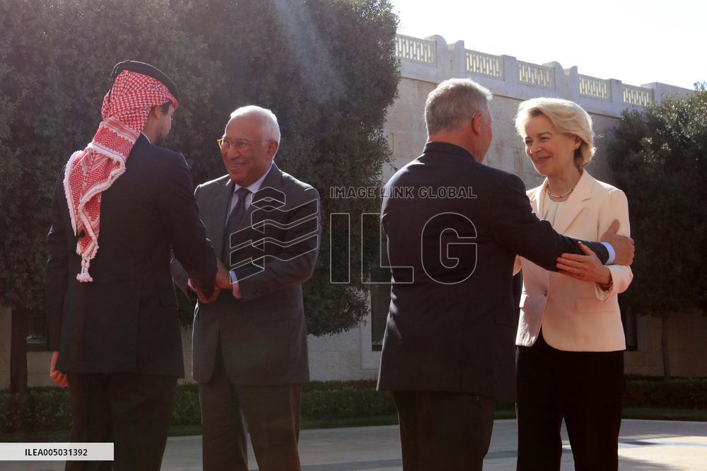 King of Jordan Meets EU Delegation - Amman