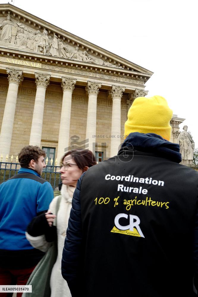 Farmers Protest In Front Of The National Assembly - Paris
