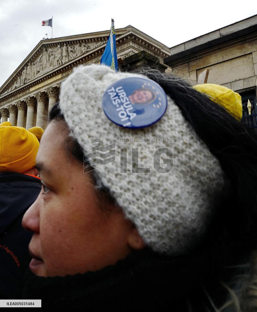 Farmers Protest In Front Of The National Assembly - Paris