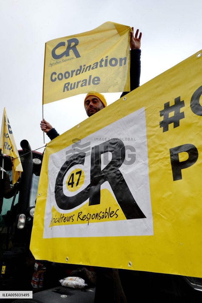Farmers Protest In Front Of The National Assembly - Paris
