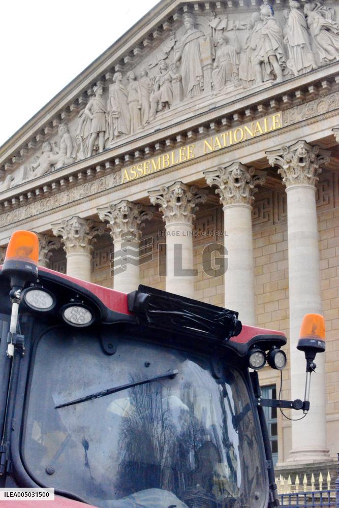 Farmers Protest In Front Of The National Assembly - Paris