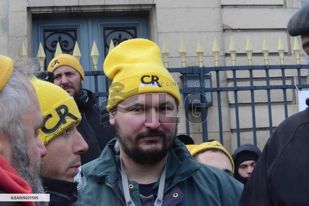 Farmers Protest In Front Of The National Assembly - Paris