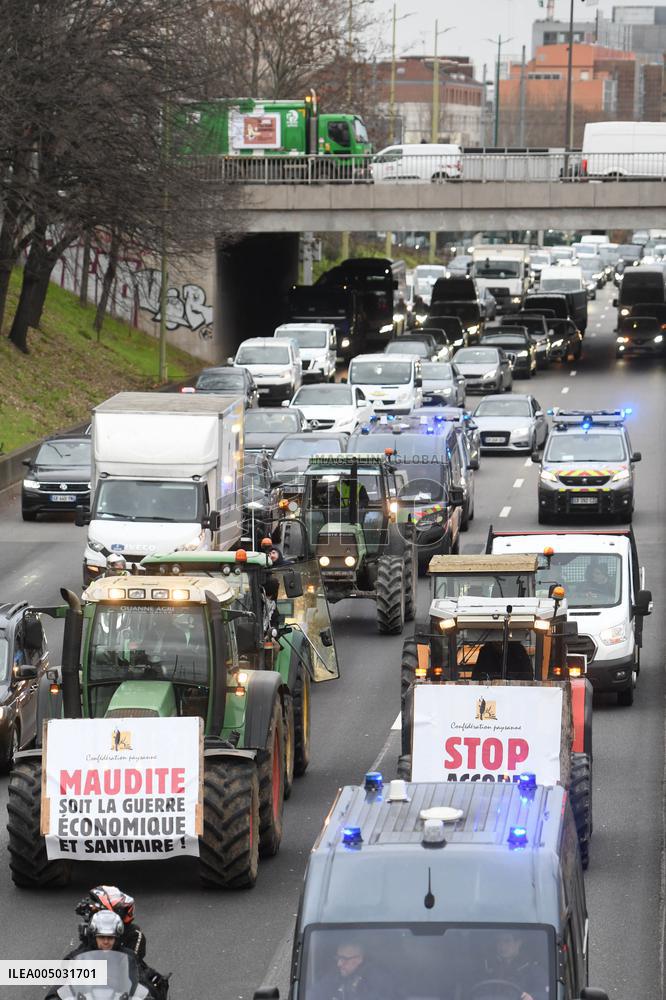 Confederation Paysanne Farmers Protest - Paris