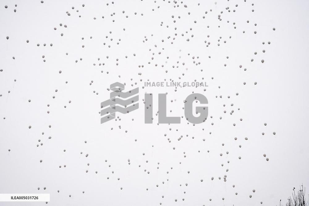 Crans Montana - White Balloons Released for Chiara Costanzo - Milan