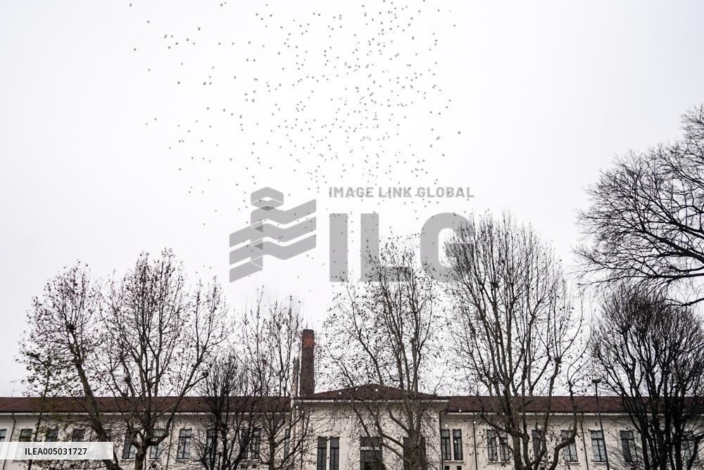 Crans Montana - White Balloons Released for Chiara Costanzo - Milan