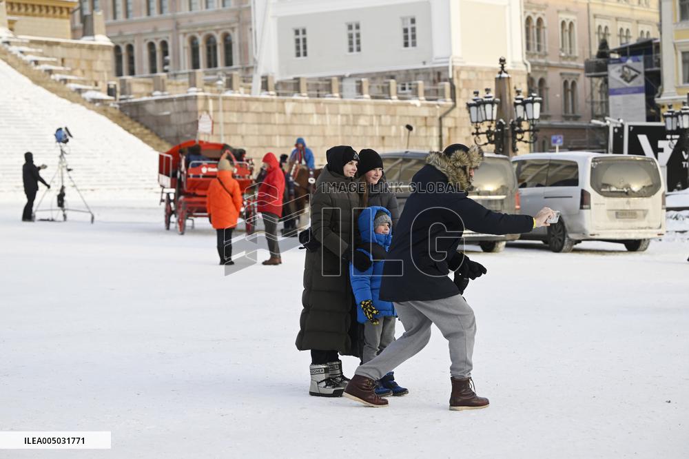Cold weather in Helsinki