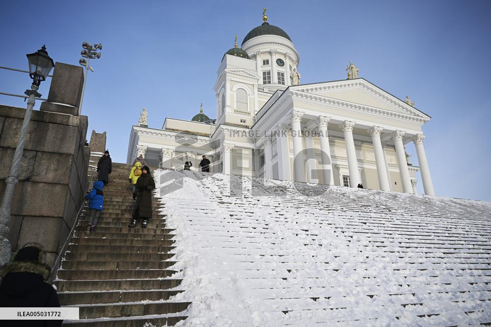 Cold weather in Helsinki