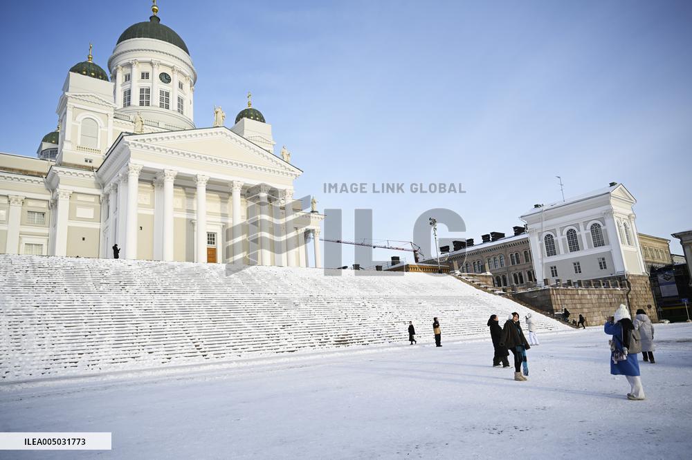 Cold weather in Helsinki