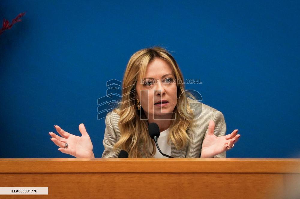 Giorgia Meloni Press Conference - Rome