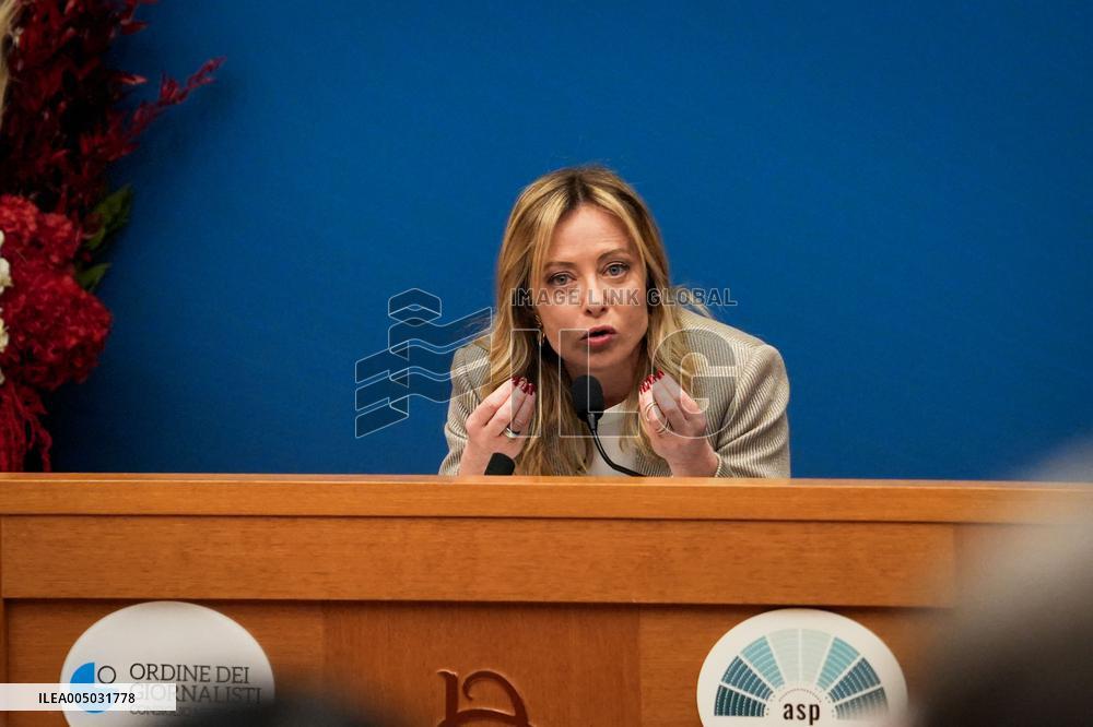 Giorgia Meloni Press Conference - Rome