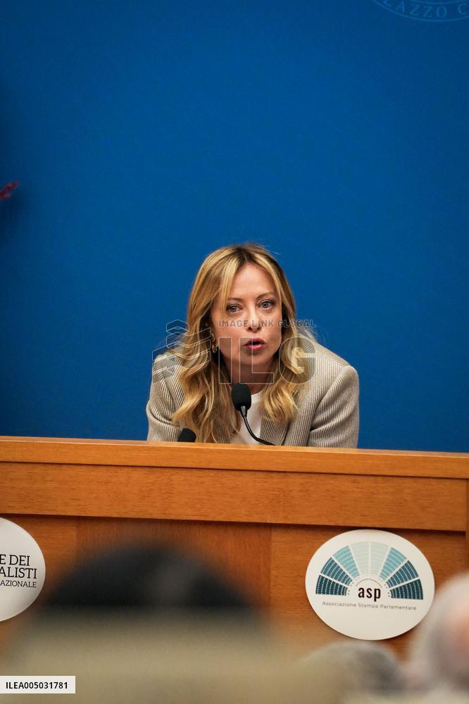 Giorgia Meloni Press Conference - Rome