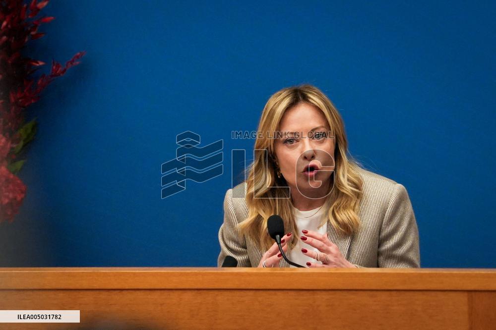 Giorgia Meloni Press Conference - Rome