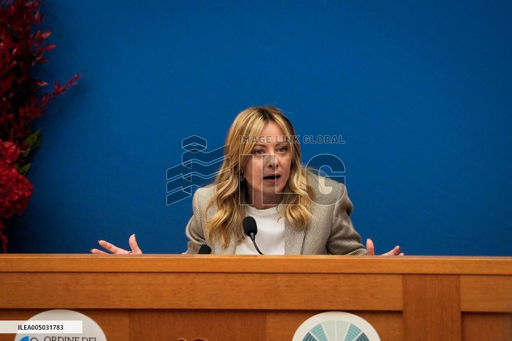 Giorgia Meloni Press Conference - Rome