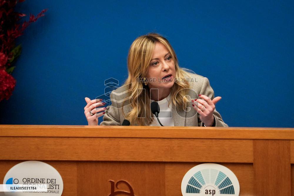 Giorgia Meloni Press Conference - Rome