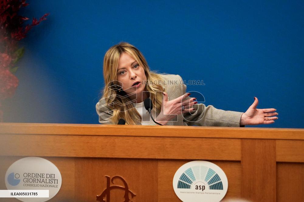 Giorgia Meloni Press Conference - Rome