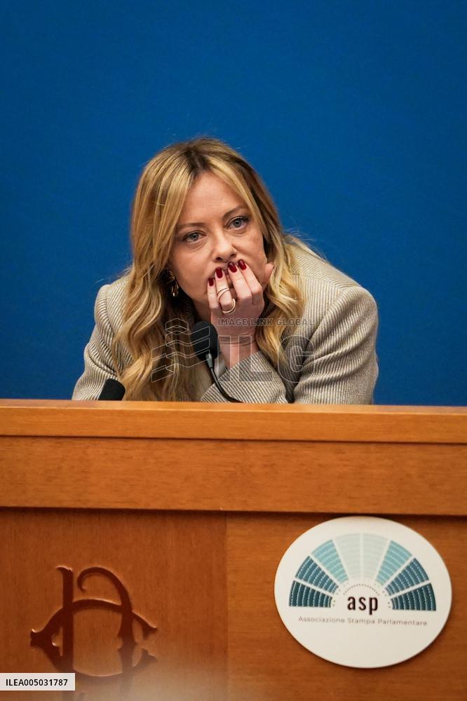 Giorgia Meloni Press Conference - Rome