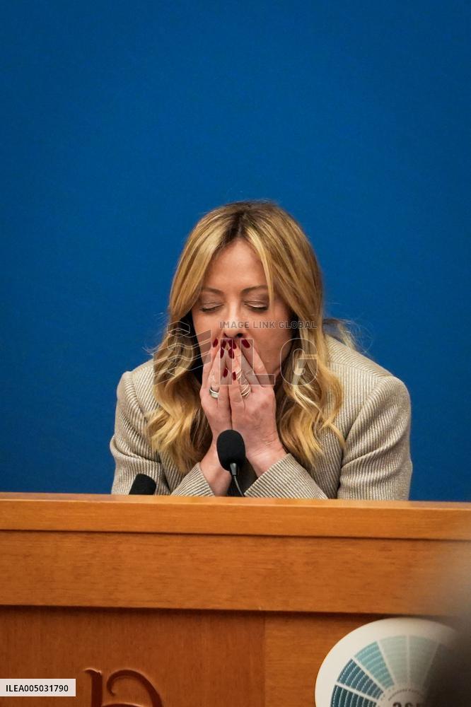 Giorgia Meloni Press Conference - Rome