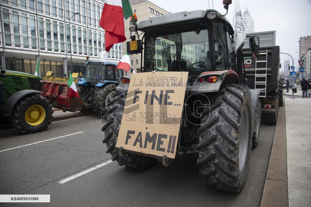 Milan, Piazza Duca D'Aosta, Demonstration to Say No to Approval of the Mercosur Treaty