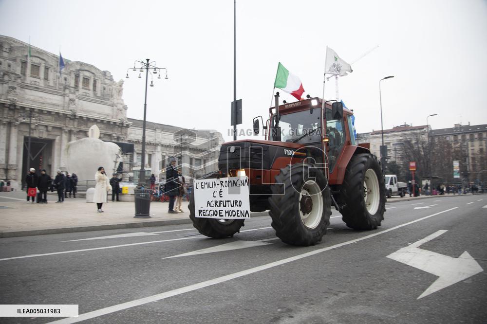 Milan, Piazza Duca D'Aosta, Demonstration to Say No to Approval of the Mercosur Treaty