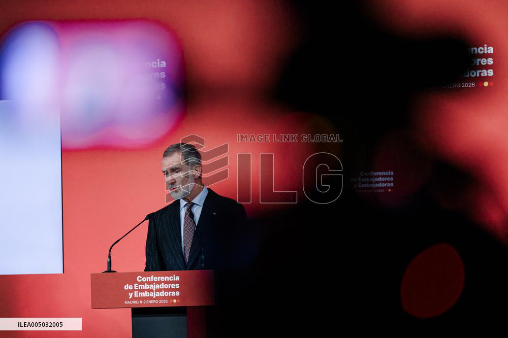 King Felipe Closes The X Conference Of Ambassadors Of Spain - Madrid