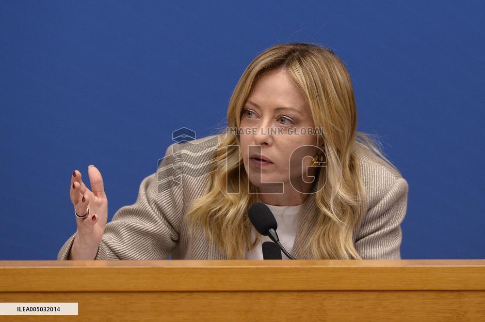 Giorgia Meloni Press Conference - Rome