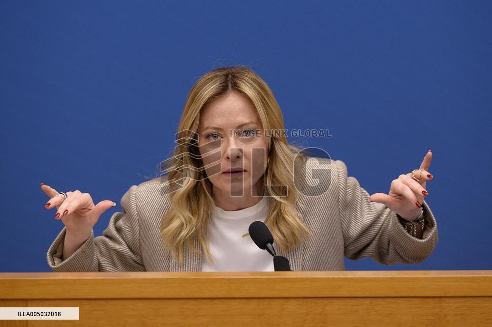 Giorgia Meloni Press Conference - Rome