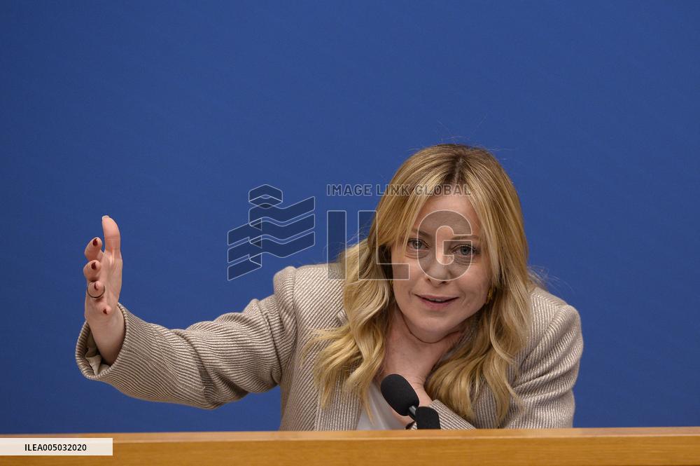 Giorgia Meloni Press Conference - Rome