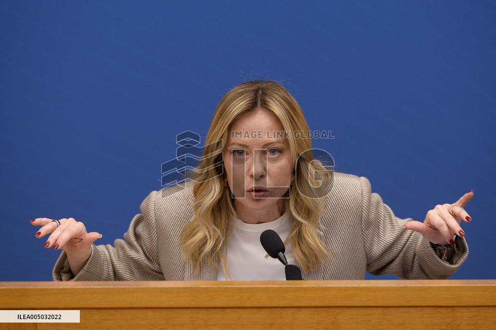 Giorgia Meloni Press Conference - Rome