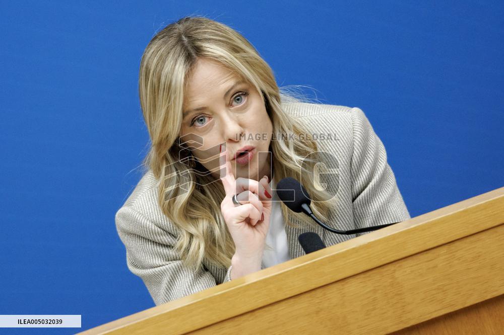 Giorgia Meloni Press Conference - Rome