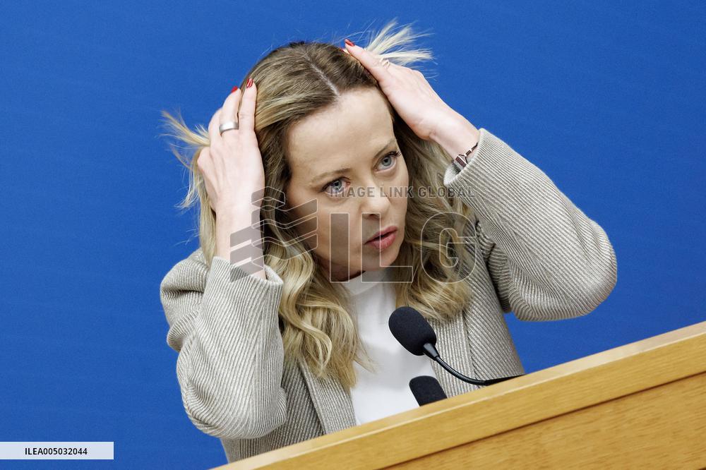 Giorgia Meloni Press Conference - Rome