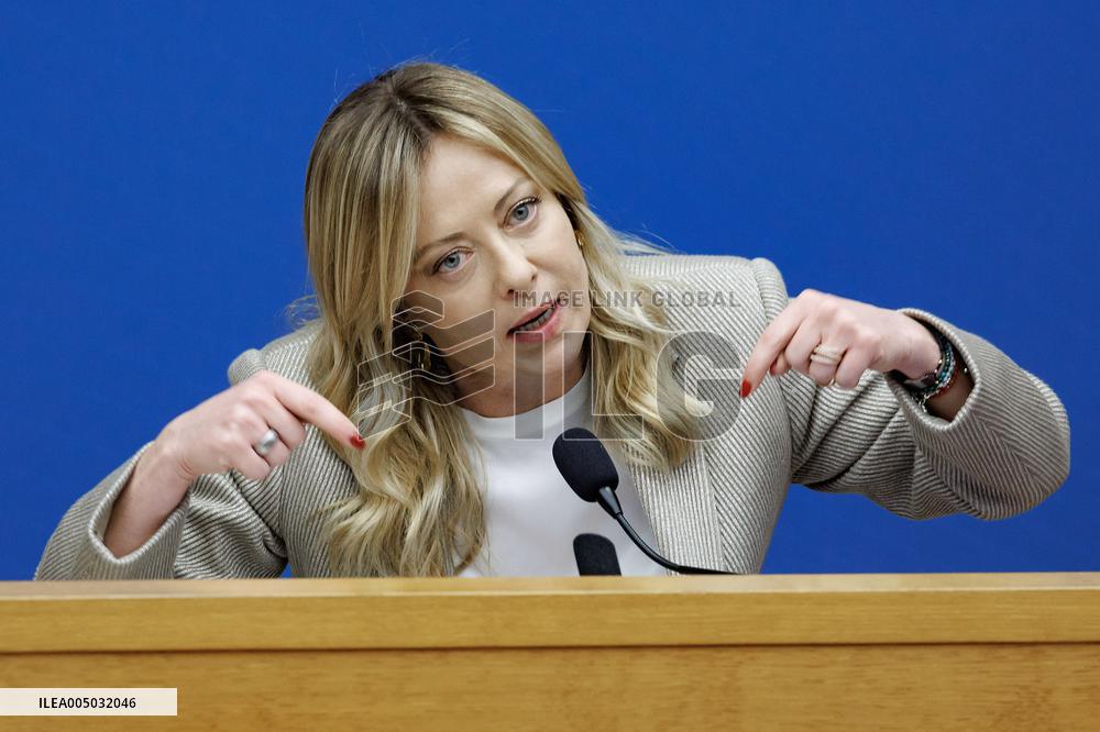Giorgia Meloni Press Conference - Rome
