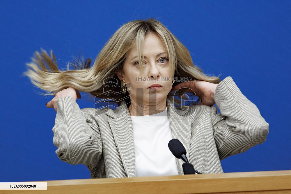 Giorgia Meloni Press Conference - Rome