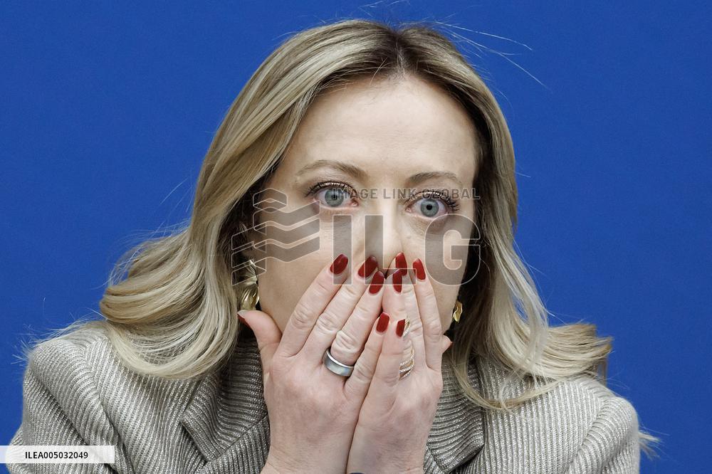 Giorgia Meloni Press Conference - Rome