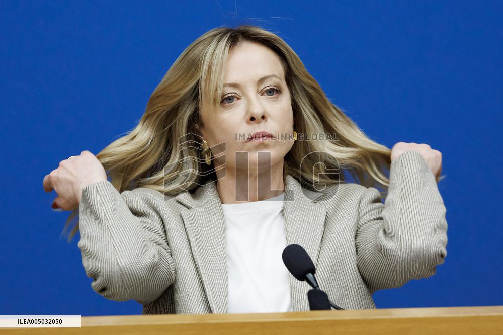 Giorgia Meloni Press Conference - Rome