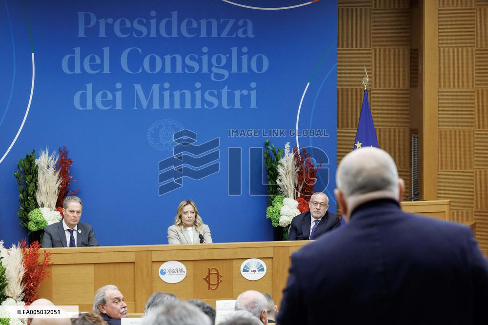 Giorgia Meloni Press Conference - Rome