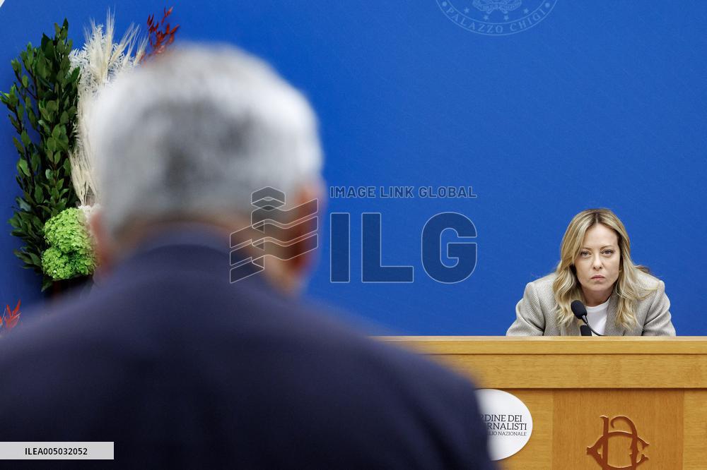 Giorgia Meloni Press Conference - Rome