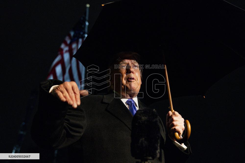 President Donald Trump Departs the White House in Washington, DC
