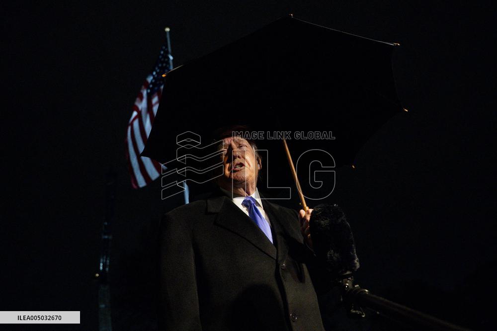 President Donald Trump Departs the White House in Washington, DC