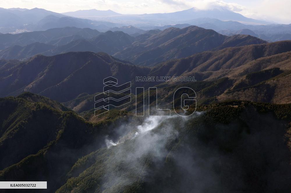 Forest fire in Kanagawa Pref.