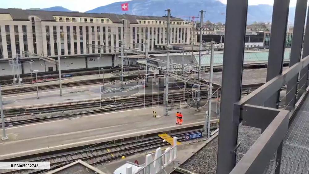 Switzerland: Train Horns Sound in Geneva During Nationwide Tribute to Fire Victims
