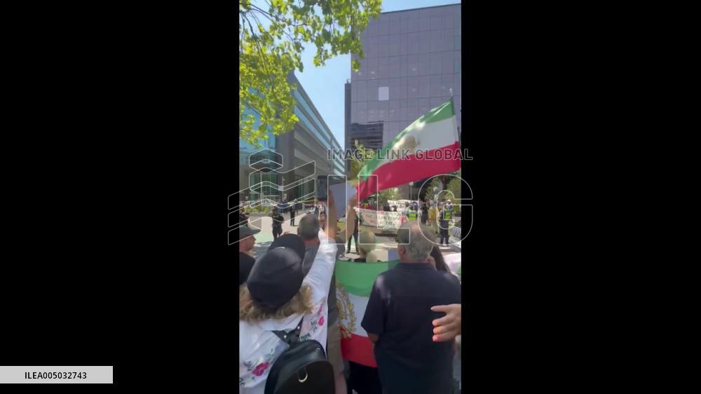 Australia: Anti-Iranian Regime Protest Outside U.S. Consulate in Melbourne