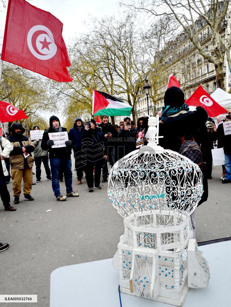 Rally Against Repression In Tunisia - Paris