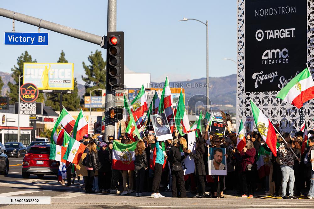 Los Angeles Demonstration Solidarity Iranian Protesters