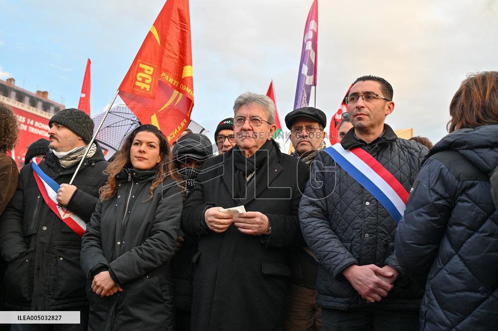 Jean Luc Melenchon At Pro Venezuela Rally - Lyon