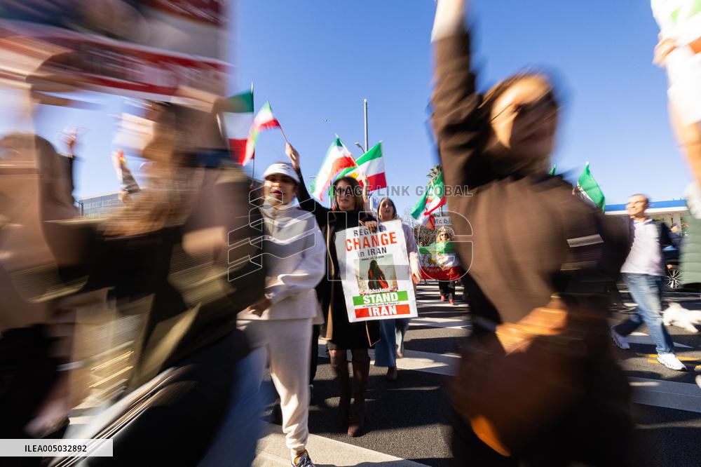 Los Angeles Demonstration Solidarity Iranian Protesters