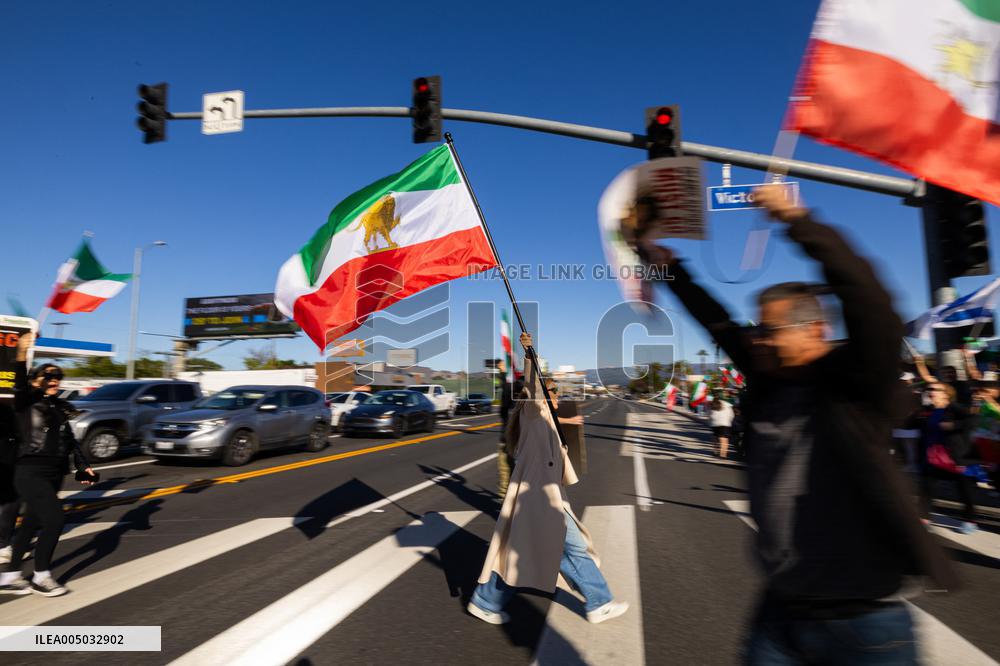 Los Angeles Demonstration Solidarity Iranian Protesters